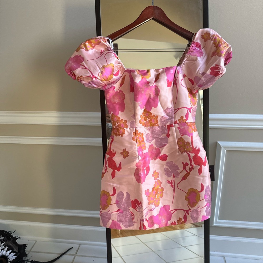 NWT Lulus Floral Pink Mini Dress - Picture 5 of 7